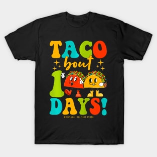 Groovy Taco Bout 100 Days Of School Students Teachers T-Shirt